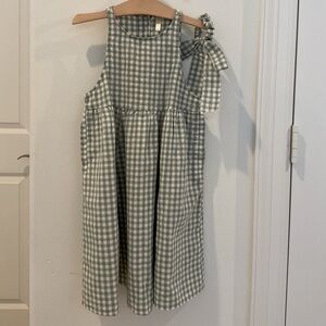 Rylee&Cru Size 6-7Y gingham dress and hair tie